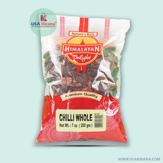 Himalayan Delight Chilli Whole Steamless 200 Gm